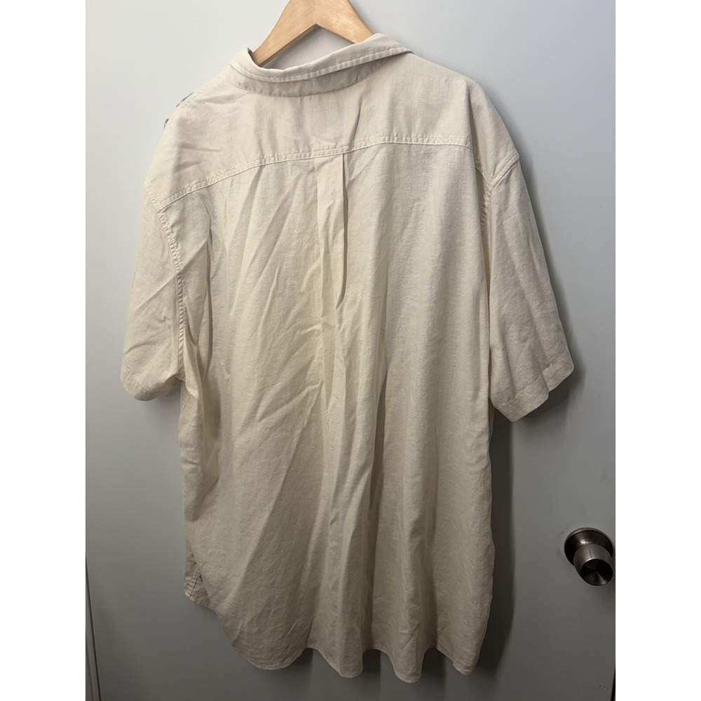 ROWM Mens Shirt 3XB Big and Tall 3X Short Sleeve Button Front Striped - Picture 8 of 9